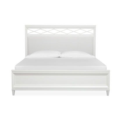 Springhouse Whisper White King Upholstered Panel Bed
