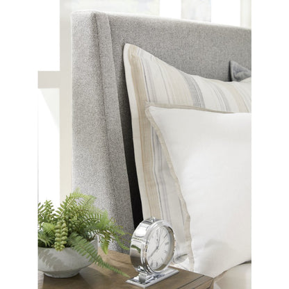 Lindon Belgian Wheat And Coffee Bean King Grey Upholstered Island Bed