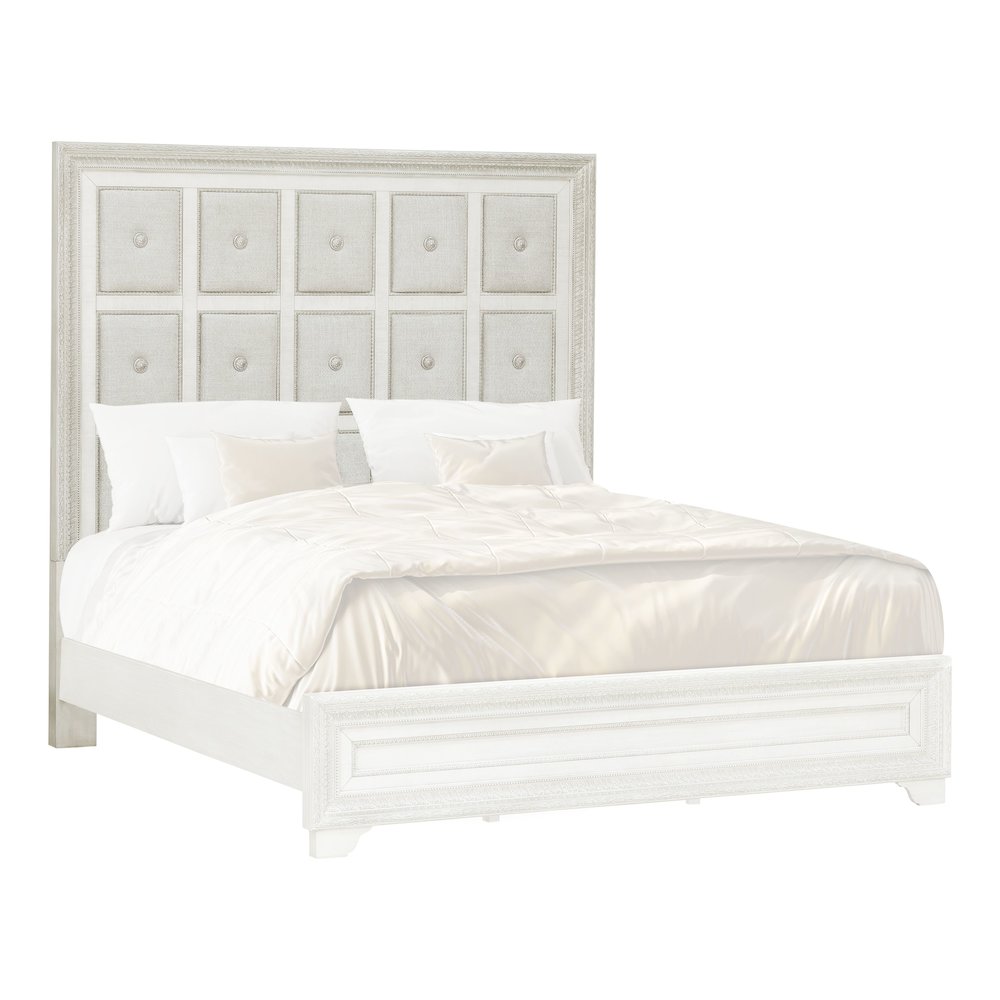 Pulaski Camila Creamy White King/Cal King Upholstered Headboard