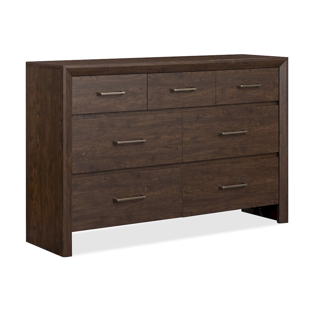 Llewellyn Columbian Walnut Dresser With Portrait Mirror
