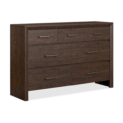 Llewellyn Columbian Walnut Dresser With Portrait Mirror