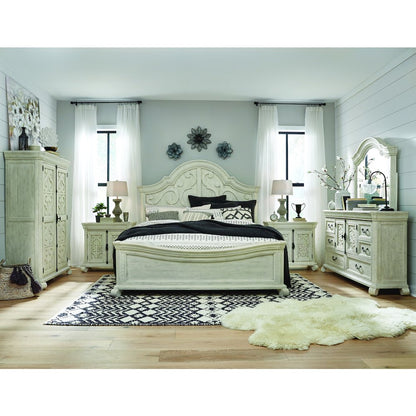 Bronwyn Alabaster King Shaped Panel Bed