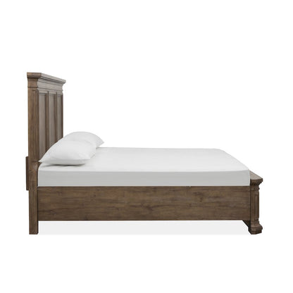 Adler Court Florentine Walnut King Panel Bed