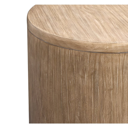 Sanford Chateau Brown Oval Cocktail Table With Casters