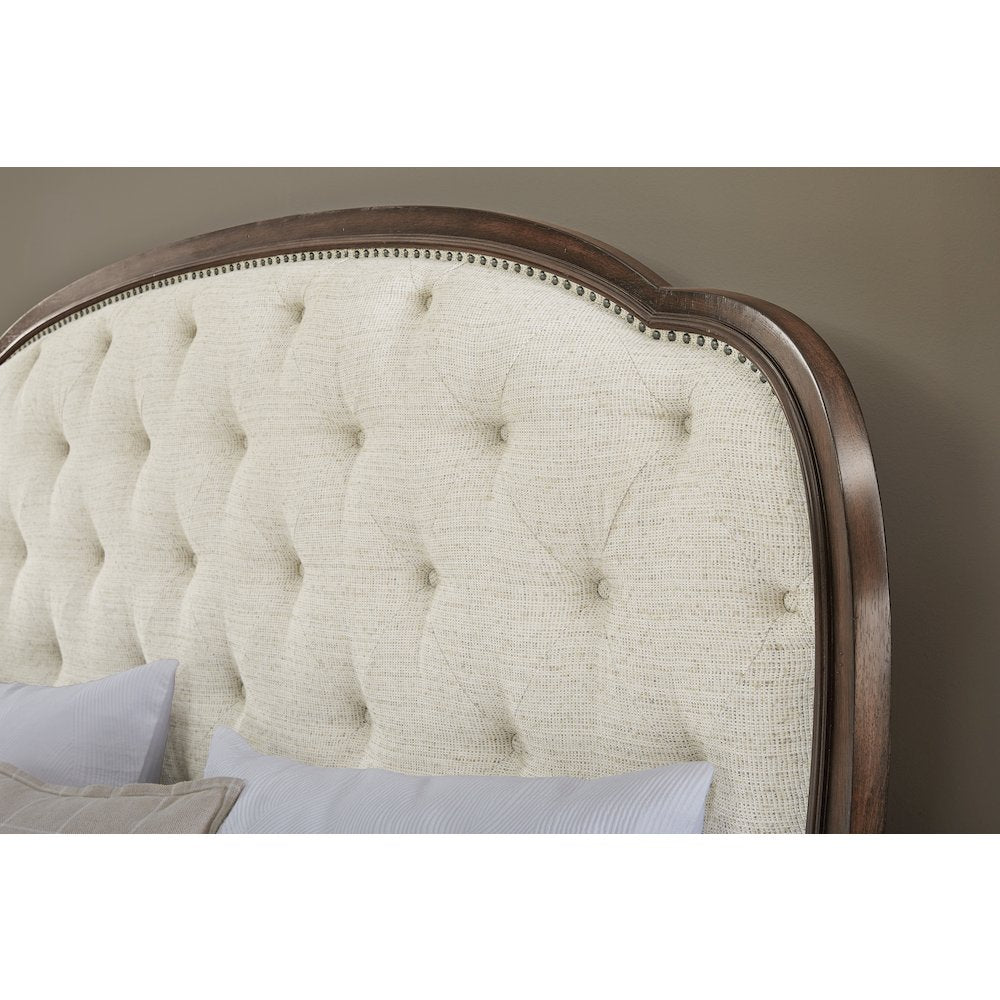 Pulaski Saddle Creek Timber Brown King Upholstered Bed