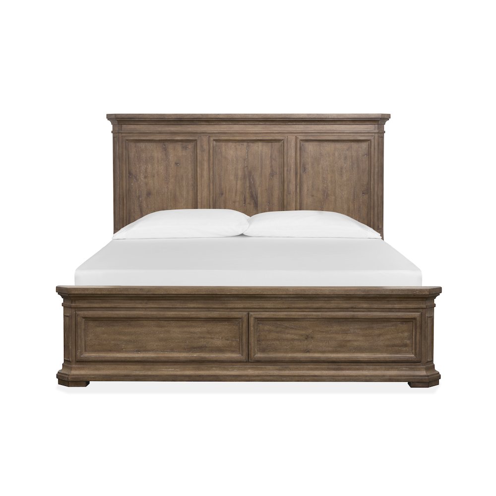 Adler Court Florentine Walnut King Panel Bed
