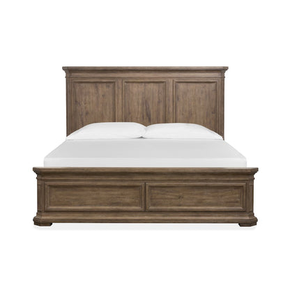 Adler Court Florentine Walnut King Panel Bed