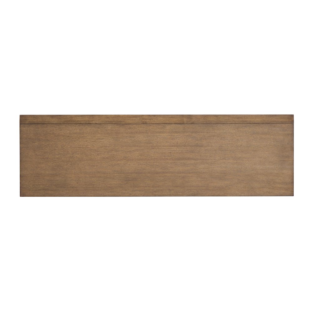 Callisto Bourbon Brown Double Drawer Dresser With Landscape Mirror
