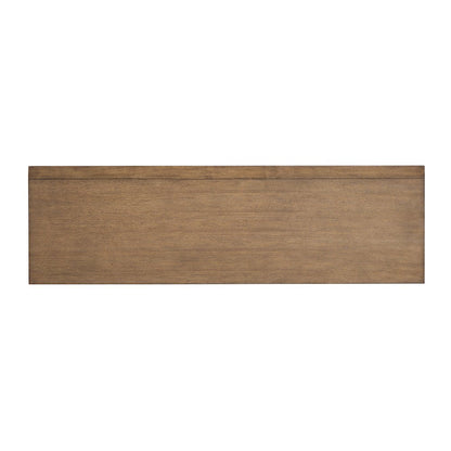 Callisto Bourbon Brown Double Drawer Dresser With Landscape Mirror