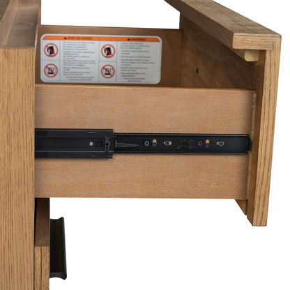 Davenport Rustic Caramel Queen Panel Storage Bed