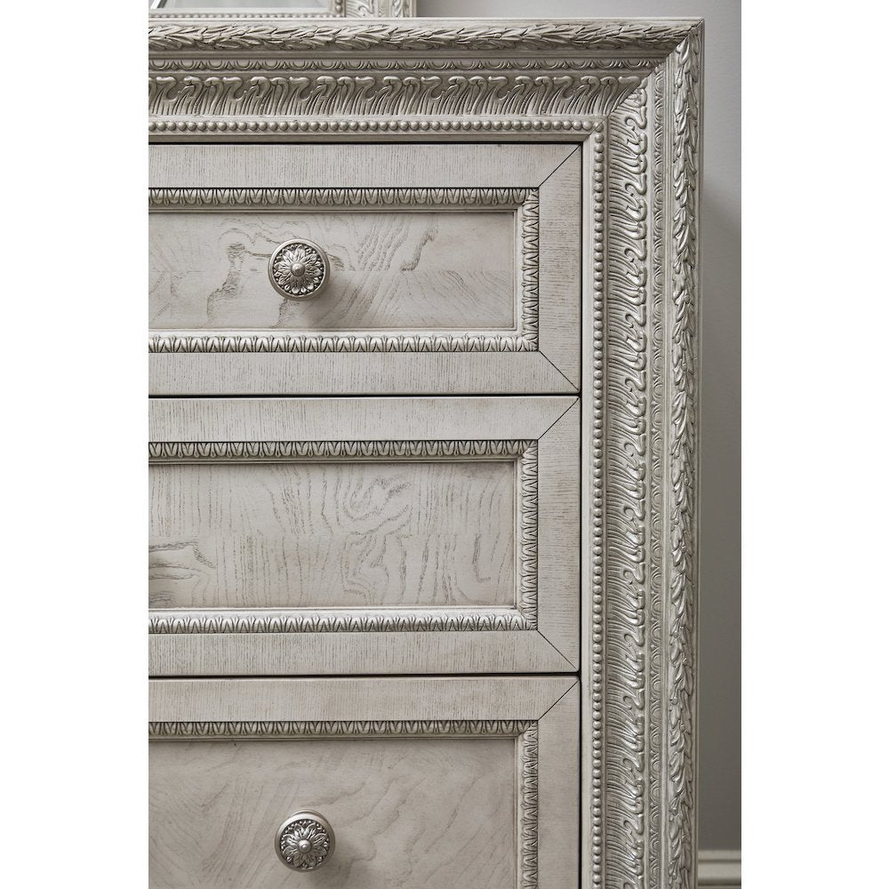 Pulaski Camila Creamy White Dresser With Mirror