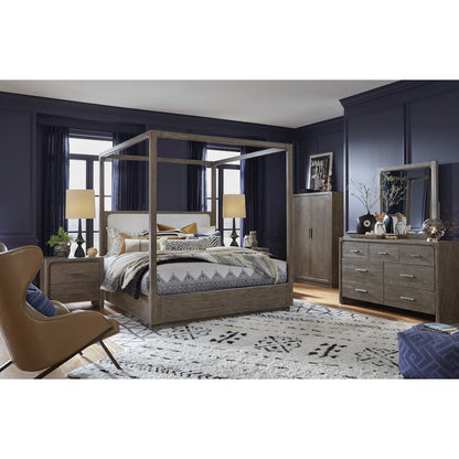Westbourne Dark Umber King Upholstered Poster Bed