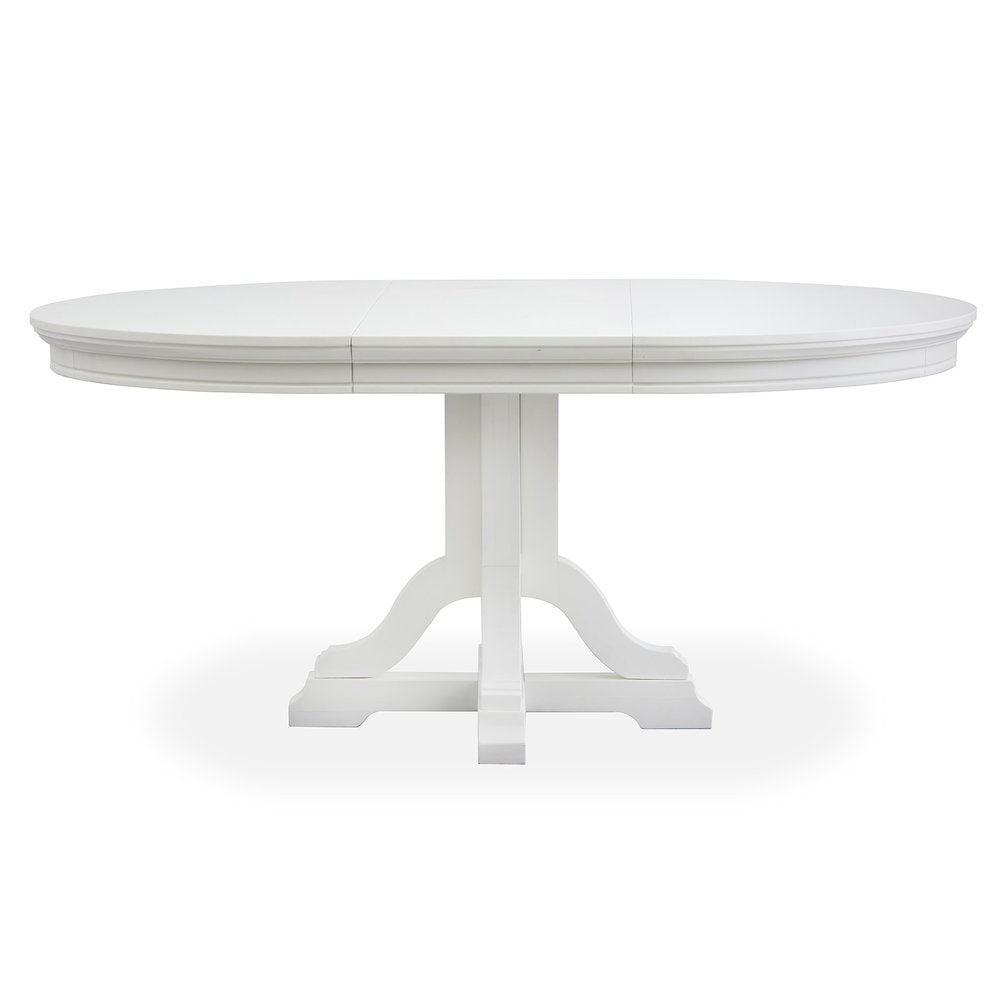 Charleston White Dove White Extendable 48" Round Dining Table