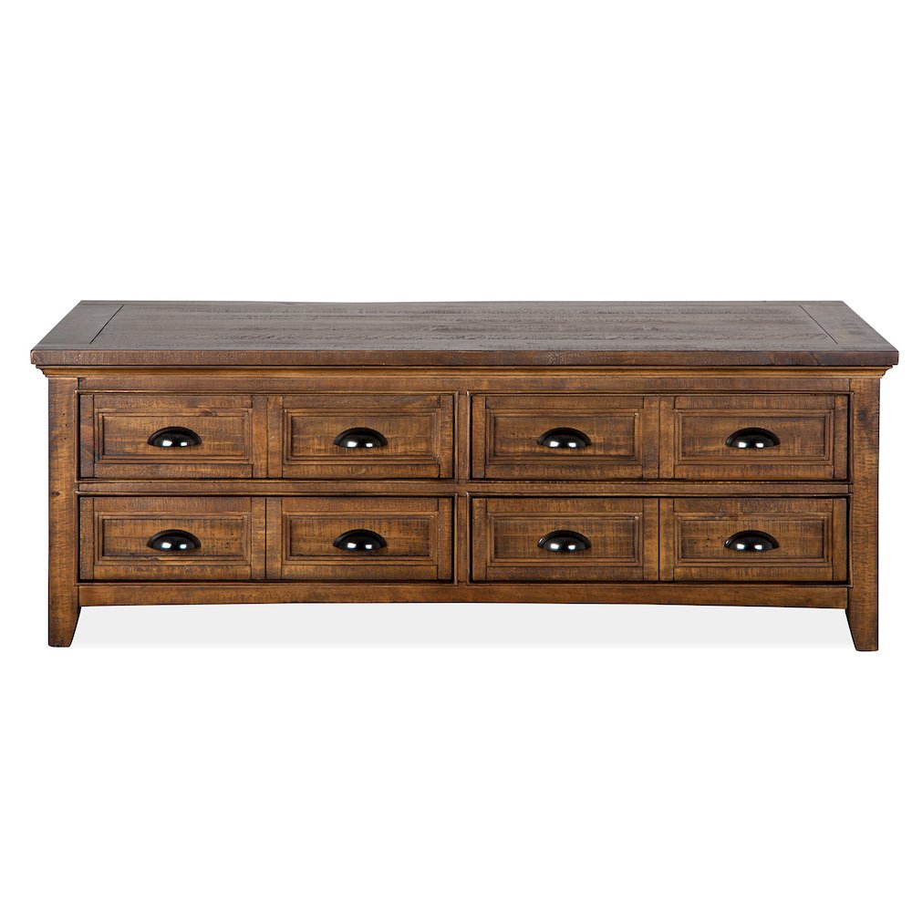 Bay Creek Toasted Nutmeg Lift Top Storage Cocktail Table With Casters
