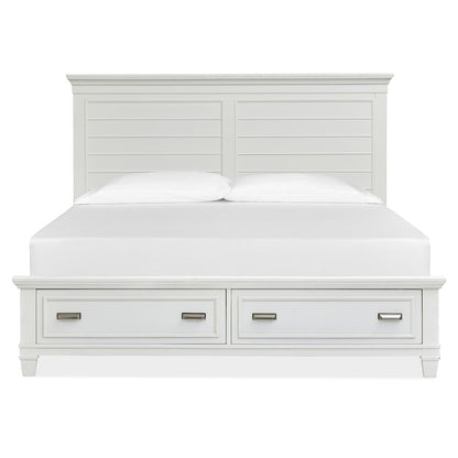 Charleston White Dove Queen White Panel Storage Bed