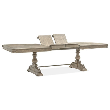 Marisol Fawn Extendable Trestle Dining Table