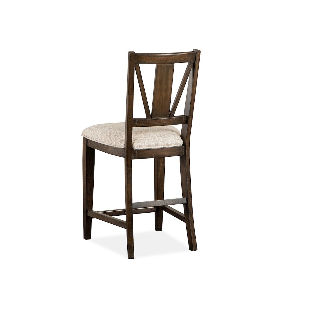Westley Falls Graphite Upholstered Counter Chair Two Pack