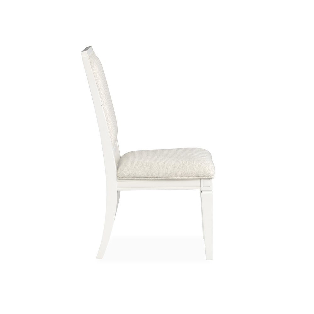 Willowbrook Egg Shell White Upholstered Side Chair Two Pack