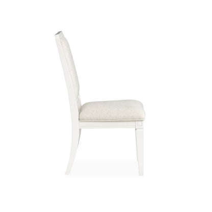 Willowbrook Egg Shell White Upholstered Side Chair Two Pack