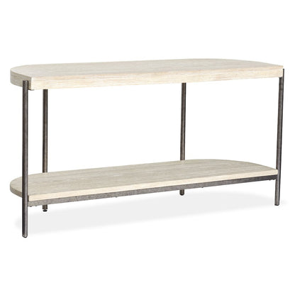 Jennings Edgecomb Grey And Weathered Antique Nickel Demilune Sofa Table