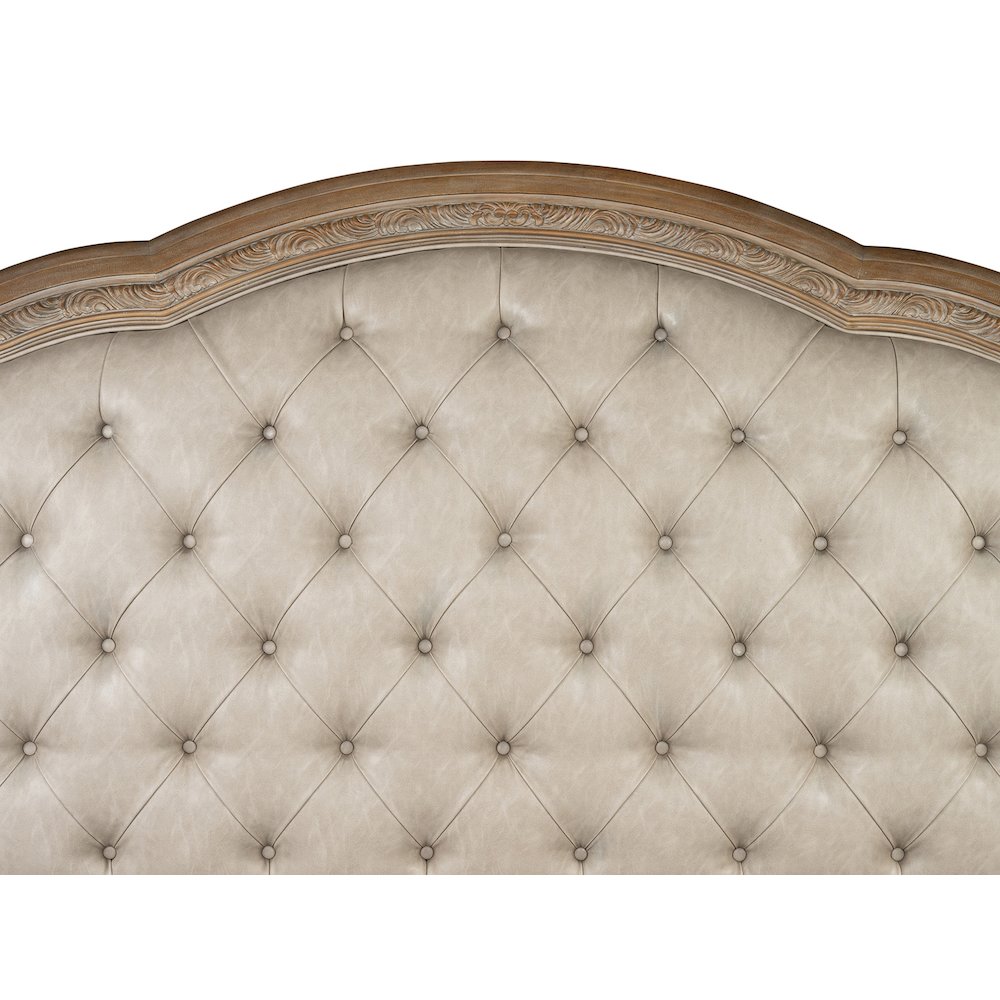 Marisol Fawn Queen Upholstered Sleigh Bed