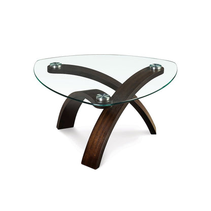 Allure Hazelnut Pie Shaped Cocktail Table