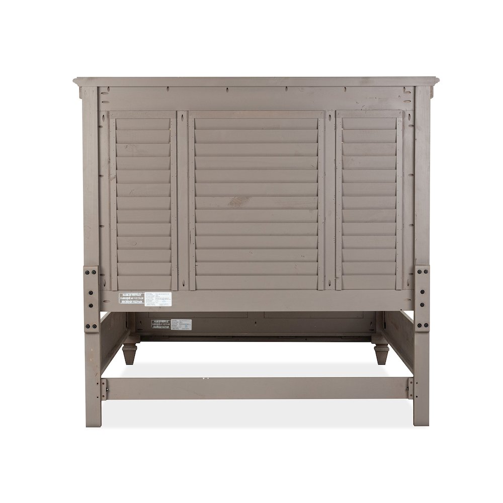 Lancaster Dovetail Grey Queen Shutter Panel Bed