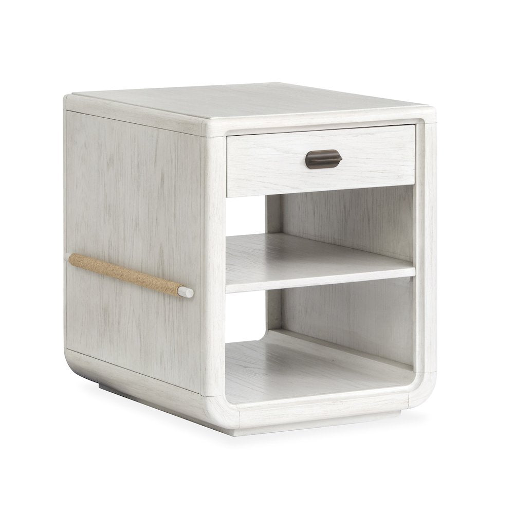 Sunset Cove Moonlight Pearl Chairside End Table