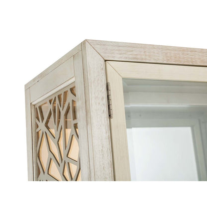 Lenox Warm Silver And Acadia White Display Cabinet