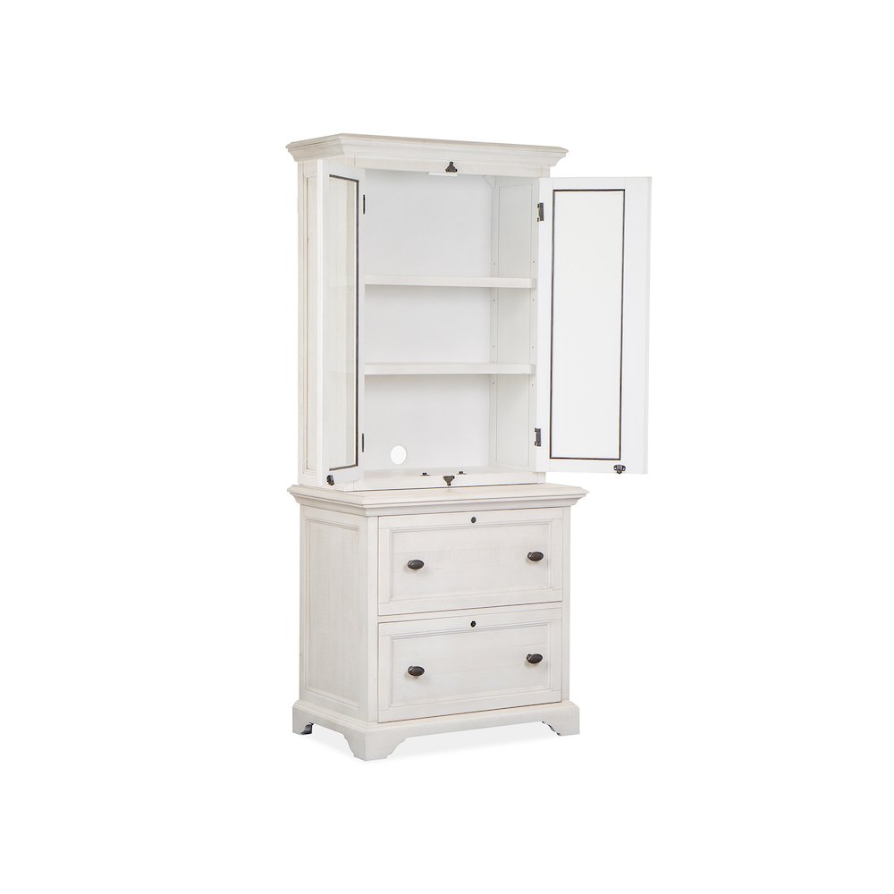 Bronwyn Alabaster Lateral File With Hutch