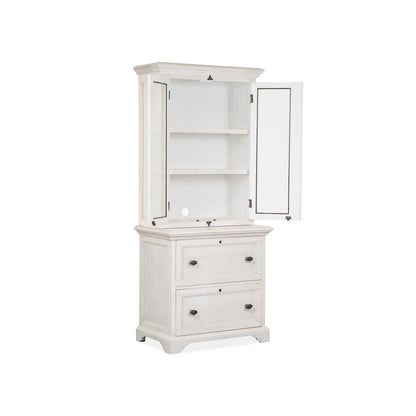 Bronwyn Alabaster Lateral File With Hutch