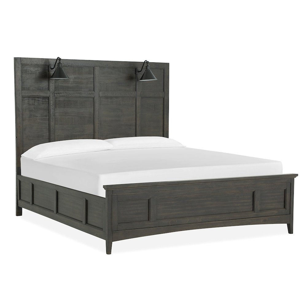 Westley Falls Graphite King Lamp Panel Bed
