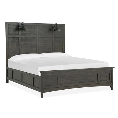 Westley Falls Graphite King Lamp Panel Bed