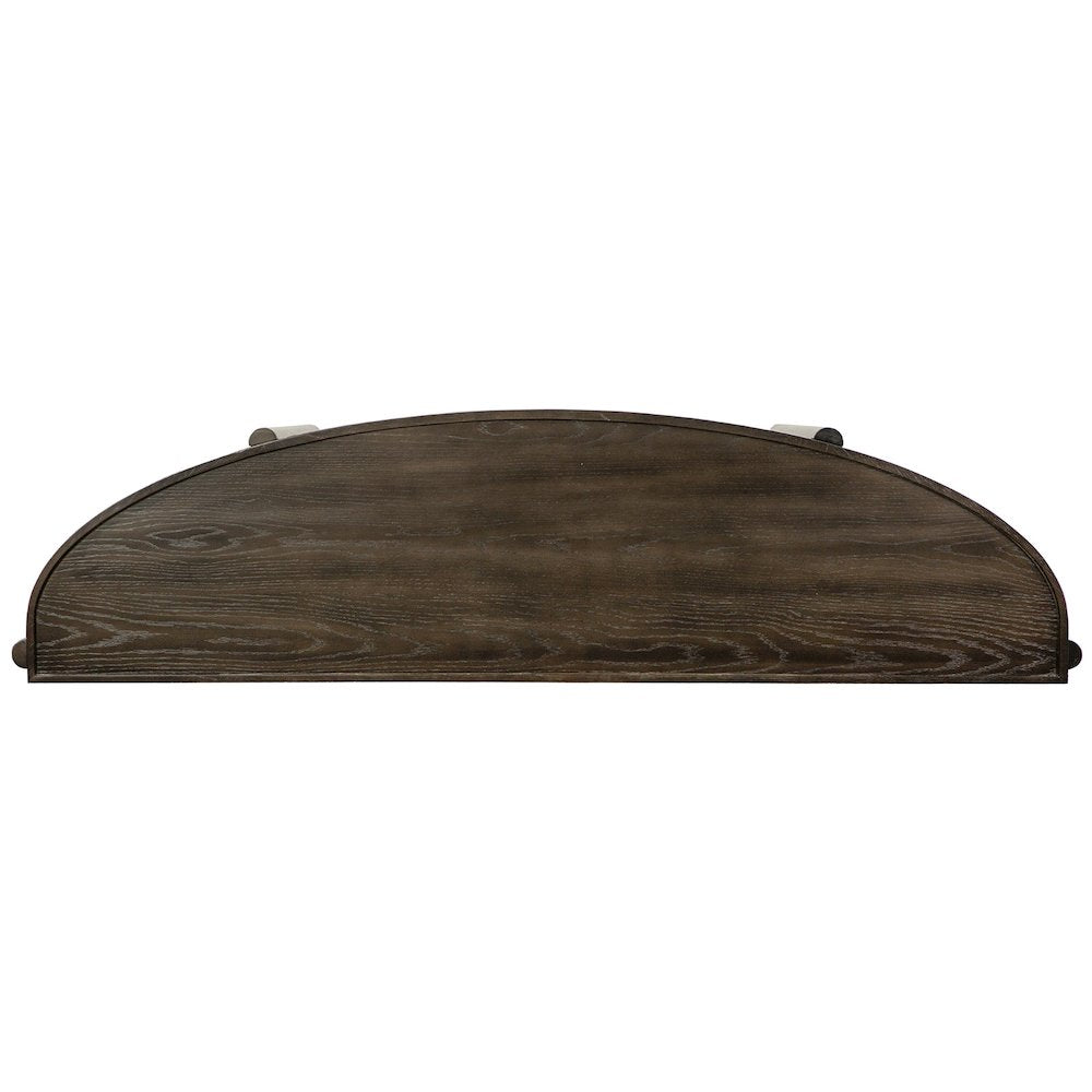 Hadleigh Black Coffee Bean Demilune Sofa Table