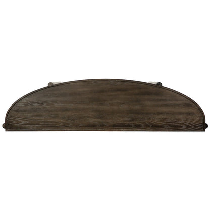 Hadleigh Black Coffee Bean Demilune Sofa Table