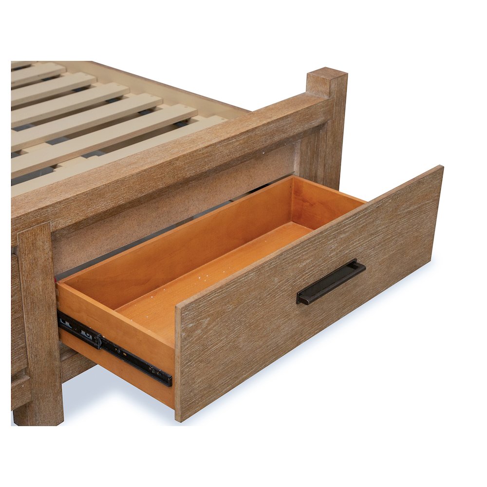 Plum Creek Sierra Brown Queen Panel Storage Bed