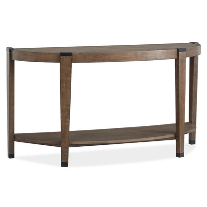 Kaysen Wallaby And Matte Black Demilune Sofa Table
