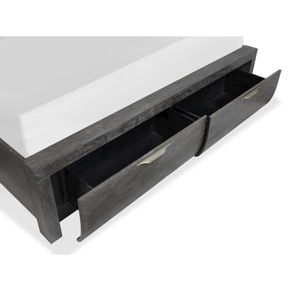 Kinsley Black Heron California King Panel Storage Bed