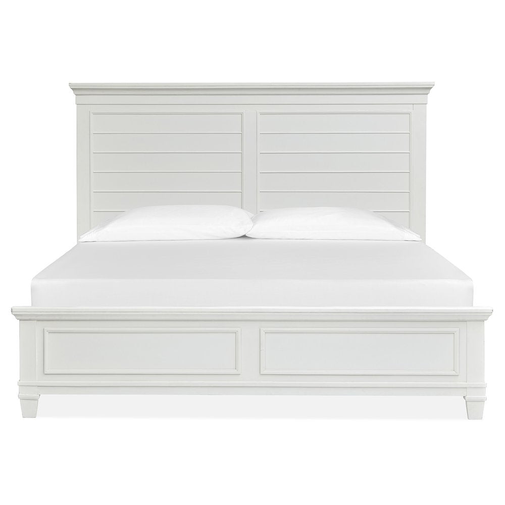 Charleston White Dove California King White Panel Bed