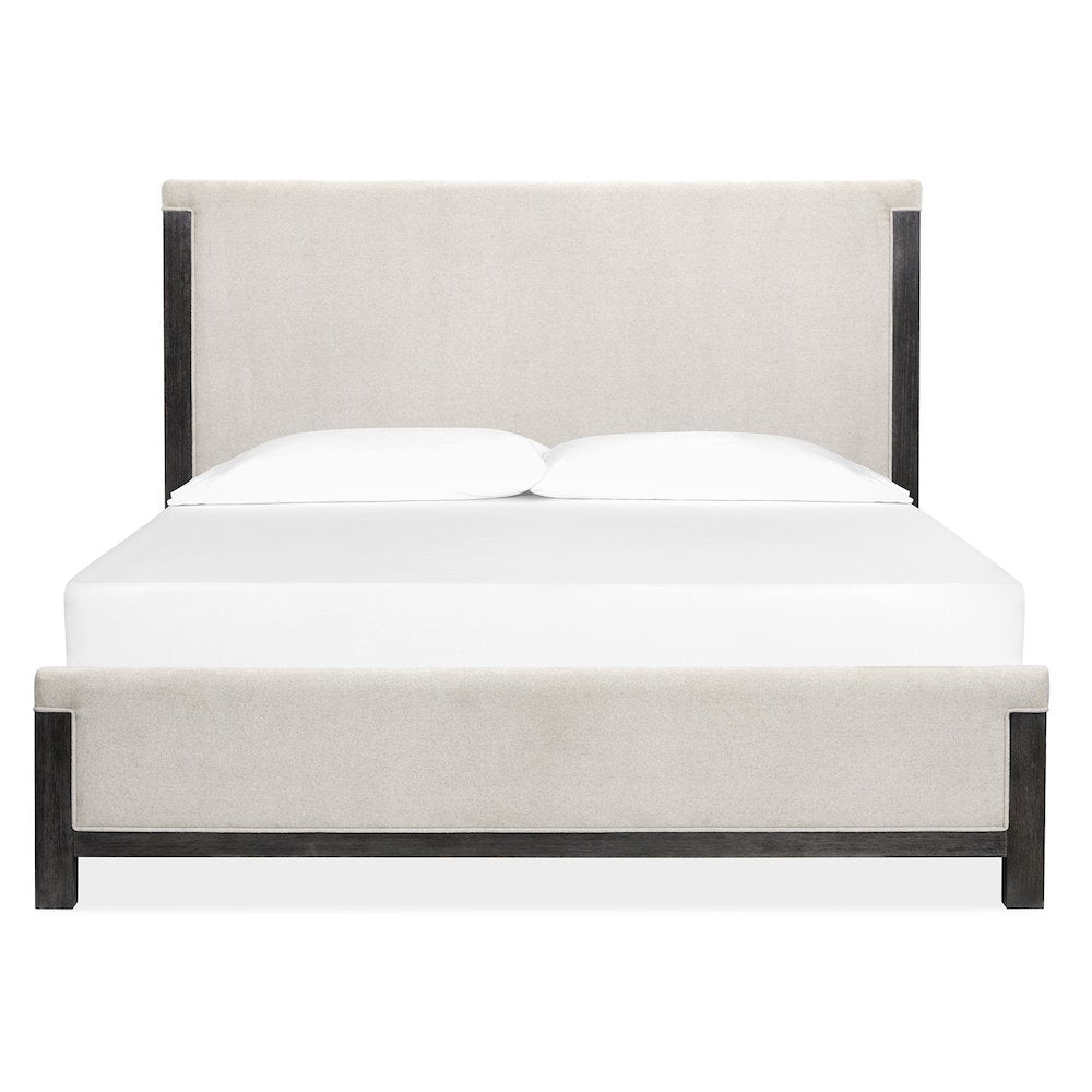 Plum Creek Ravenwood Black California King Upholstered Panel Bed