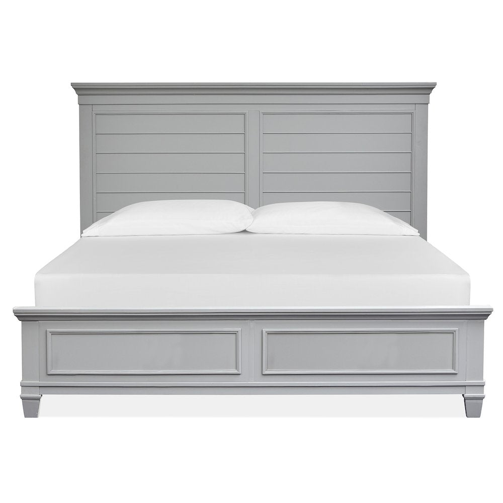 Charleston Harbor Gray California King Grey Panel Bed