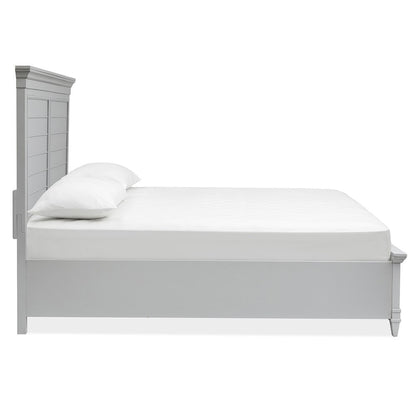 Charleston Harbor Gray California King Grey Panel Bed