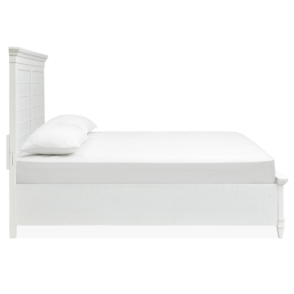 Charleston White Dove California King White Panel Bed