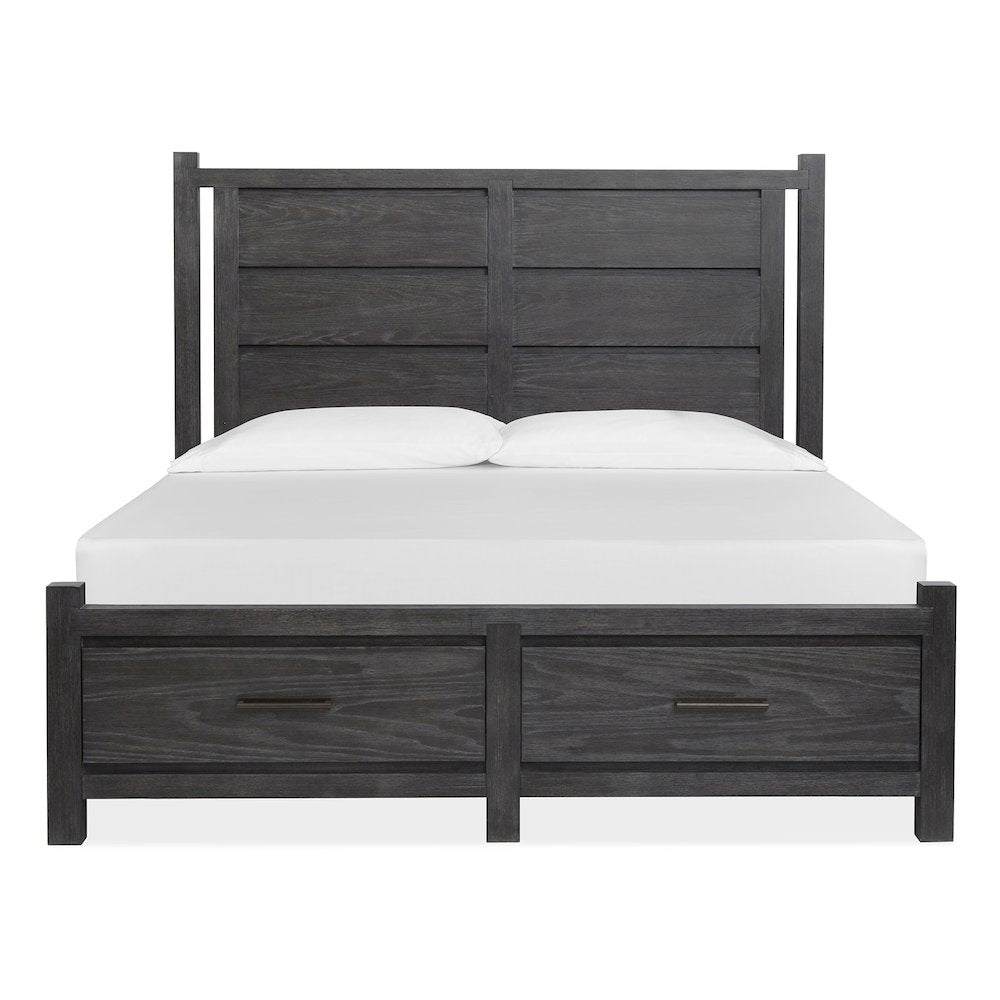 Plum Creek Ravenwood Black California King Panel Storage Bed