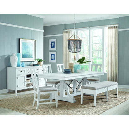 Heron Cove Chalk White And Dovetail Grey Upholstered Side Chair Two Pack