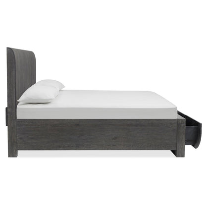 Kinsley Black Heron California King Panel Storage Bed