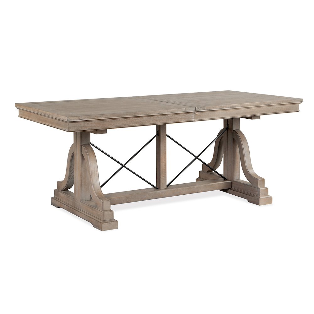 Paxton Place Dovetail Grey Trestle Dining Table Top