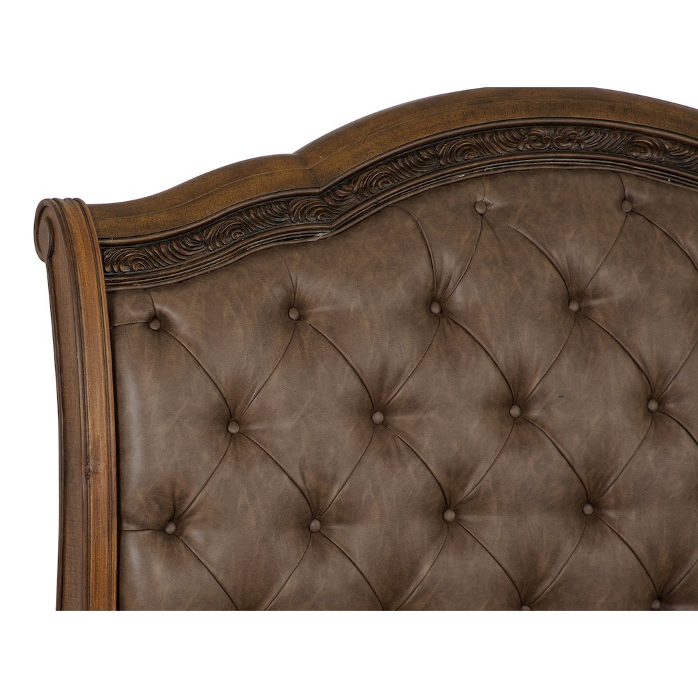 Durango Willadeene Brown King Upholstered Sleigh Storage Bed