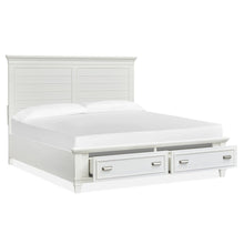 Charleston White Dove California King White Panel Storage Bed