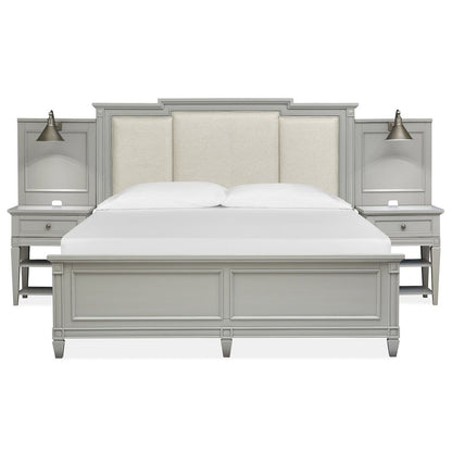 Glenbrook Pebble California King Upholstered Wall Bed